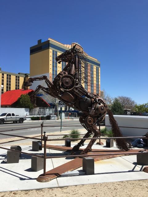 Wild Horse sculpture, 4th Street, Reno