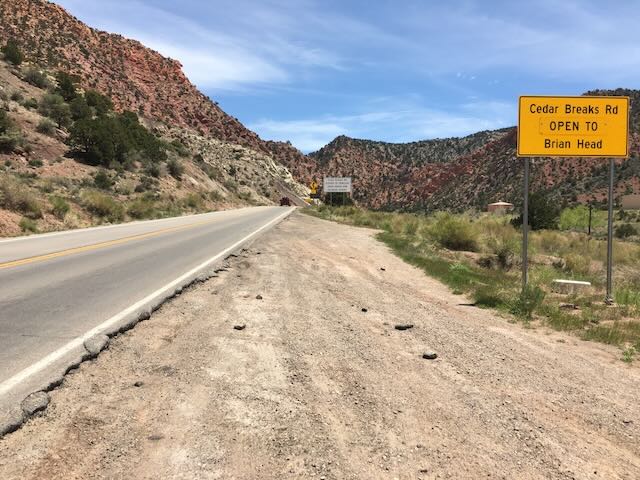 Leaving Cedar City on Highway 14.